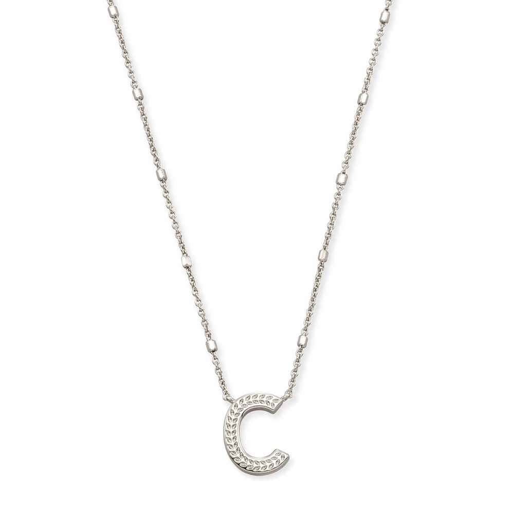 Kendra Scott Silver C Pendant Necklace